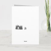 Bigfoot-gelovige boomlijnverjaardag kaart (Achterkant)