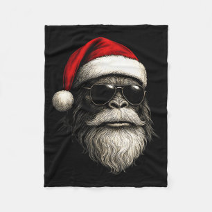 Bigfoot Gezicht Zonnebril Kerstman Kerst Grappig K Fleece Deken