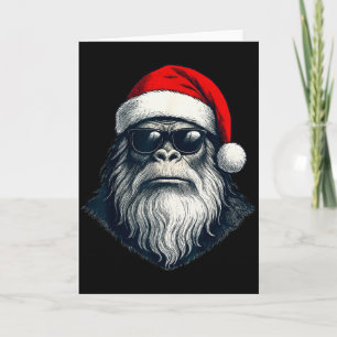 Bigfoot Gezicht Zonnebril Kerstman Kerst Grappig K Kaart