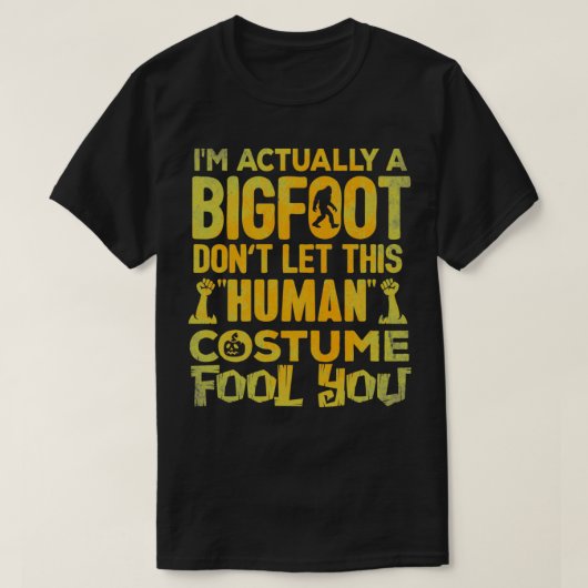 Bigfoot Gift Human Costume Sasquatch Yeti T-shirt (Design voorkant)