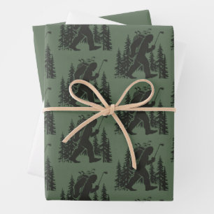 Bigfoot Golfer Boom Funny Sasquatch Golfen Golf Inpakpapier Vel