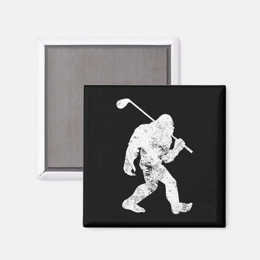 Bigfoot Golfer  Sasquatch Funny Mannen Wo Magneet (Voorkant / Achterkant)