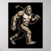 Bigfoot Golfer Stride Poster (Voorkant)