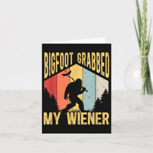 Bigfoot greep mijn Wiener Funny BBQ Sasquatch _1 Kaart
