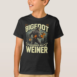 Bigfoot greep mijn worstel grap campingshumor  t-shirt