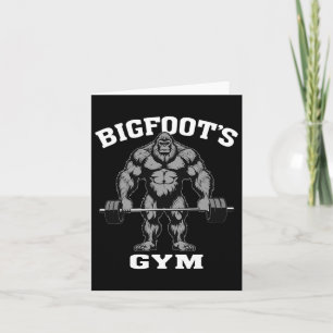 Bigfoot Gym Funny Sasquatch Bodybuilding Gewichtsl Kaart