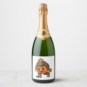 Bigfoot Halloween Pumpkin halloween Sparkling Wijnetiket (Voorkant)