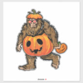 Bigfoot Halloween Pumpkin halloween Sticker (Vel)