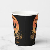 Bigfoot Halloween Sinaasappel en zwarte Papieren Bekers (Rechts)