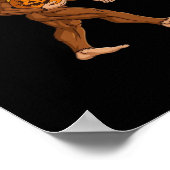 Bigfoot Halloween Trumpkin Pumpkin Classic Poster (Hoek)