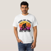 Bigfoot Halloween Vintage Sunset T-shirt (Voorkant volledig)