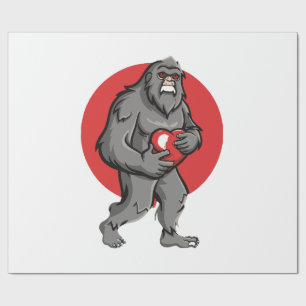 bigfoot hart valentijnsdag cadeaupapier