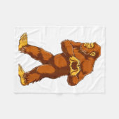 Bigfoot Heart Hands Funny Sasquatch Lover Valentin Fleece Deken (Voorkant (Horizontaal))