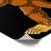 Bigfoot Heart Hands Funny Sasquatch Lover Valentin Poster (Hoek)