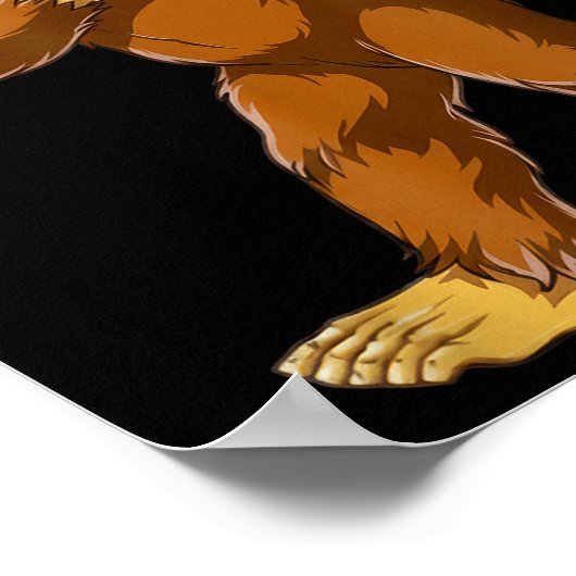 Bigfoot Heart Hands Funny Sasquatch Lover Valentin Poster (Hoek)