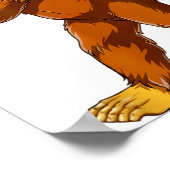 Bigfoot Heart Hands Funny Sasquatch Lover Valentin Poster (Hoek)