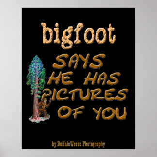 Bigfoot Heeft Afbeeldingen Poster