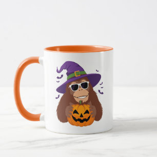 Bigfoot Heks met Pompoen Halloween Mok
