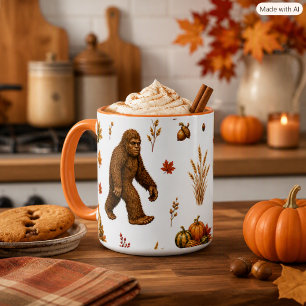 Bigfoot Herfst Oogst Pompoen Patroon Mok