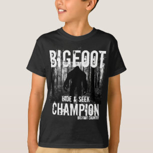 Bigfoot hide & seek champion t-shirt