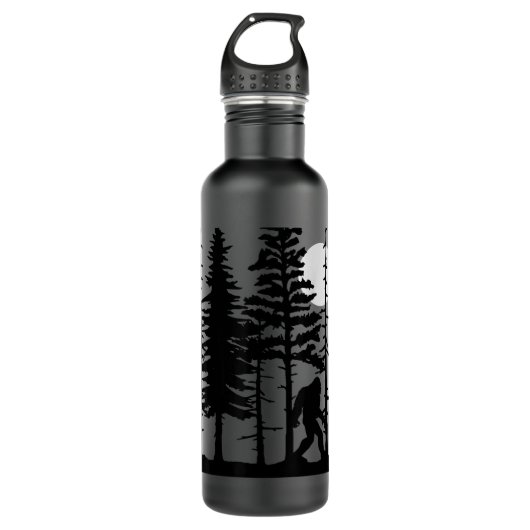 Bigfoot Hiding in Forest voor Sasquatch Believers Waterfles (Voorkant)