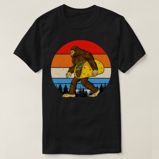 Bigfoot Holding A Taco T-shirt (Design voorkant)
