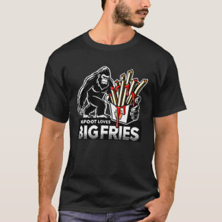 Bigfoot houdt van grote frietjes t-shirt