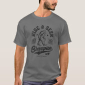 Bigfoot Huid and Seek Champion Funny Sasquatch Ret T-shirt (Voorkant)