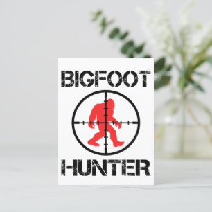 Bigfoot Hunter Funny Bigfoot Lover Briefkaart