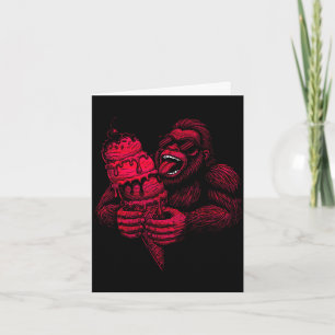 Bigfoot ijsliefhebber retro zomer grappig cryptid kaart