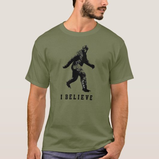 Bigfoot Ik geloof  tekst T-shirt (Voorkant)