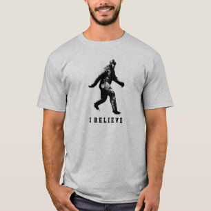 Bigfoot Ik geloof  tekst T-shirt