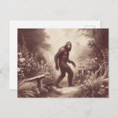 Bigfoot  Illustratie Folklore Briefkaart (Voorkant / Achterkant)