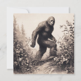Bigfoot  Illustratie Folklore Kaart