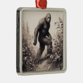 Bigfoot Illustratie Folklore Metalen Ornament (Rechts)