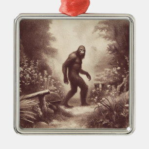 Bigfoot Illustratie Folklore Metalen Ornament