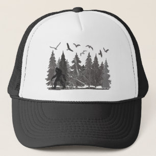 Bigfoot in Forest Sasquatch Yeti Trucker Pet