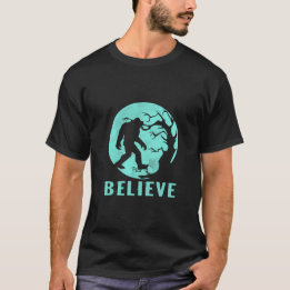 Bigfoot in maanlicht geloof t-shirt