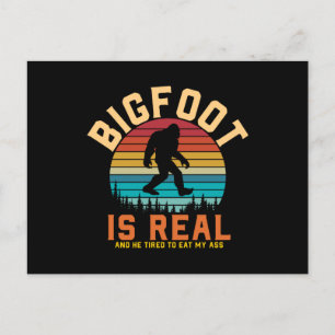 Bigfoot is echt   Bigfoot Retrodesign Briefkaart