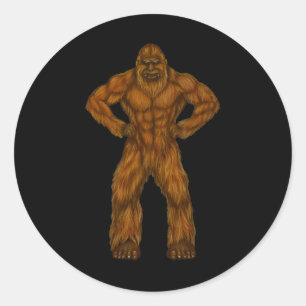 Bigfoot is een bodybuilder - bodybuilder Sasquatch Ronde Sticker