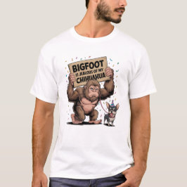 Bigfoot is jaloers op mijn Chihuahua T-shirt