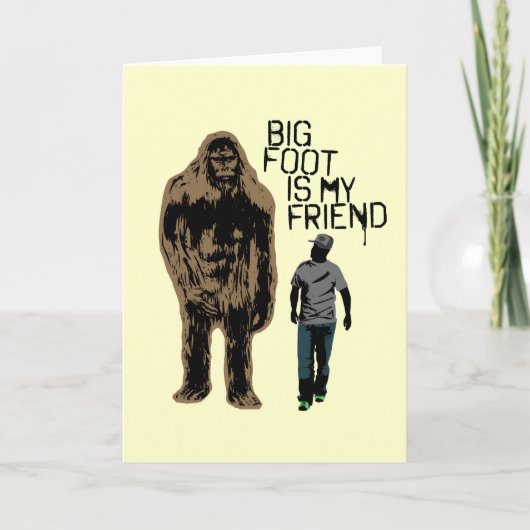 Bigfoot is mijn vriend kaart (Voorkant)