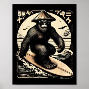 Bigfoot - Japans thema Bigfoot surfersshirt Poster