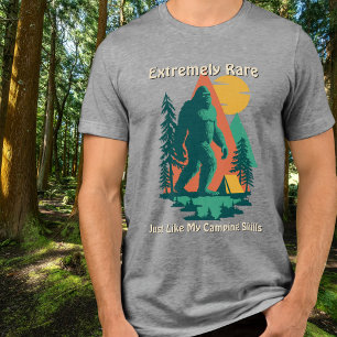 BigFoot Kampeer Bos Bergen Grappig Op Maat Tri-Blend Shirt