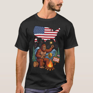 Bigfoot Kampvuur Usa 1776 2026 Patriottisch T-shirt