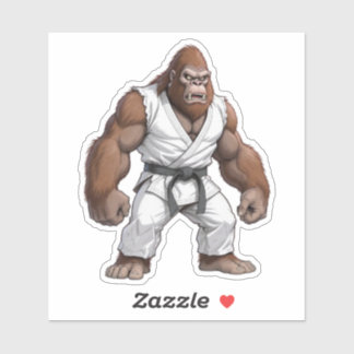 Bigfoot Karate Master Sticker