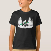 Bigfoot kayak paddling Lake white water canoe T-shirt (Voorkant)
