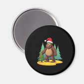 Bigfoot Kerstboom Kerstmuts (2) Magneet (Voorkant / Achterkant)