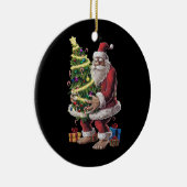 Bigfoot kerstboom lampjes Xmas sasquatch Lover Keramisch Ornament (Rechts)