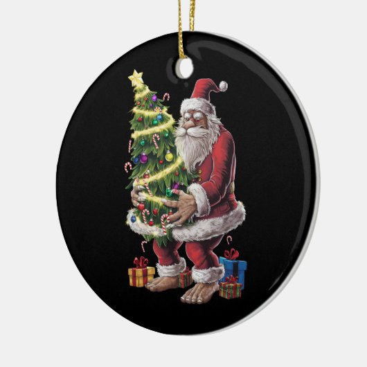 Bigfoot kerstboom lampjes Xmas sasquatch Lover Keramisch Ornament (Links)